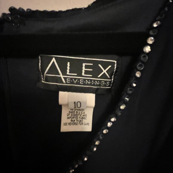 Alex Evenings Dark Blue Dress - Picture 4 of 5
